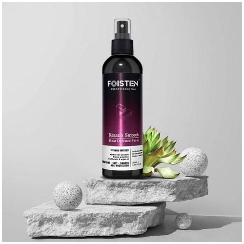 Foisten Heat Protectant Spray With Argan Oil - Professional Grade Thermal Protector, Leave-in Conditioner, Anti-frizz, And Shine Spray With Free Edge Brush.