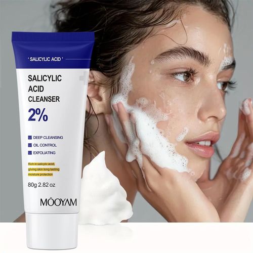Facial Cleanser Acne Oil Control Salicylic Acid Face Wash Foam Face Cleanser Moisturizing Facial Deep Cleansing
