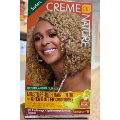 Creme Of Nature Moisture-Rich Hair Color C43 LIGHTEST BLONDE with Shea Butter Conditioner