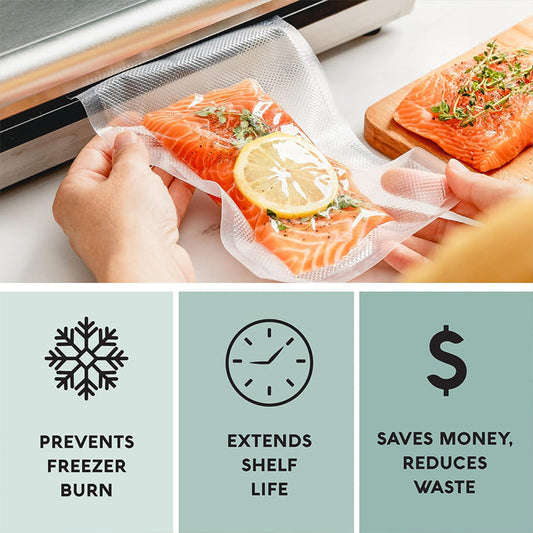 Vacuum Seal Rolls & Bags for Food Storage β Reusable Freezer-Safe Vacuum Sealer Bags