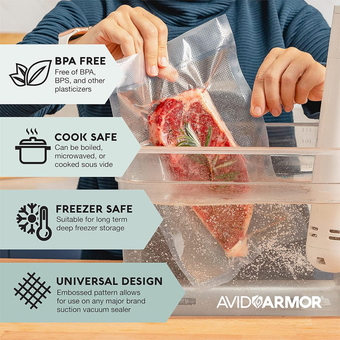 Vacuum Seal Rolls & Bags for Food Storage – Reusable Freezer-Safe Vacuum Sealer Bags