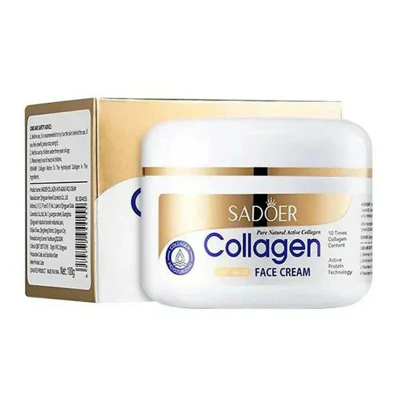 Sadoer Collagen Whitening Face Cream β Hydrating, Anti-Aging & Skin Brightening Moisturizer (Organic, 50g)