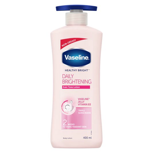 Vaseline 3 In 1 Brightening Package: Intensive Care Vitamin B3 Body Oil 200ML + Daily Brightening Even Tone Lotion 600ML+ Gluta-Hya Dewy Radiance Serum Burst Lotion