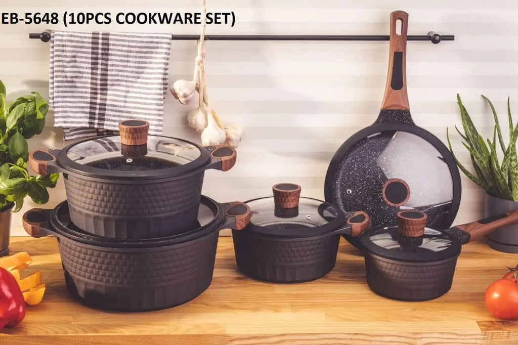 10pc edenberg granite cookware set