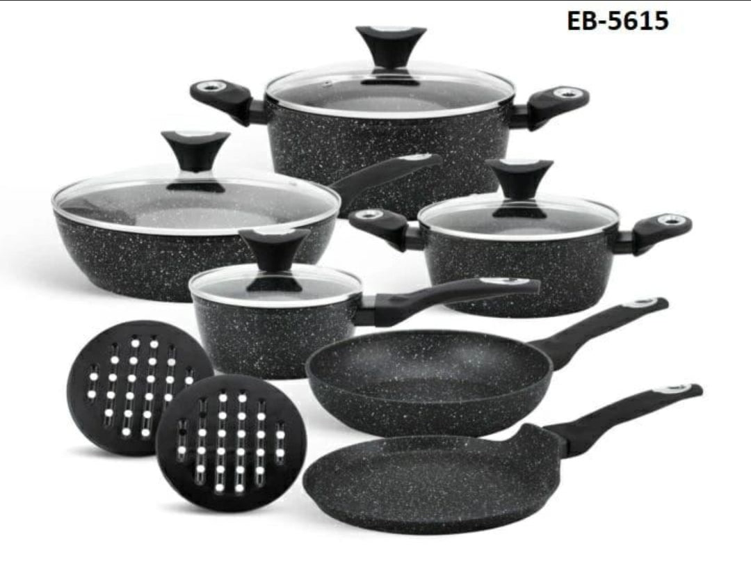12pc Edenberg granite cookware set