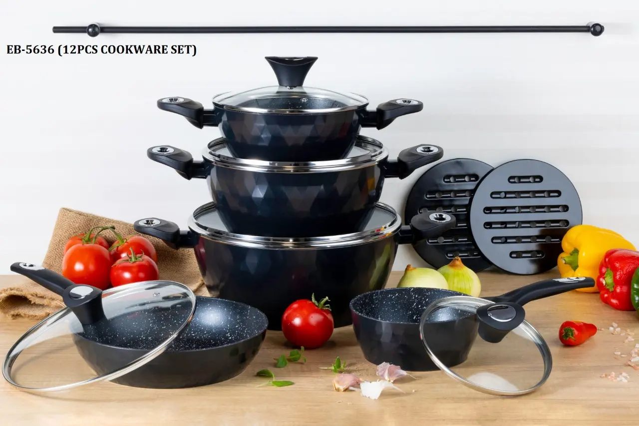 12pc Edenberg granite cookware set