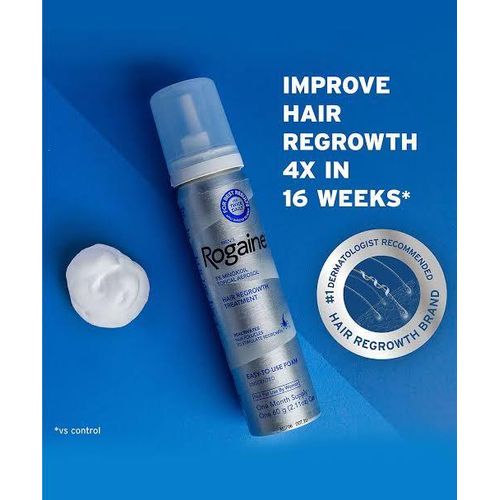 Rogaine 5% Minoxidil Topical Aerosol- Easy to use foam(60g)