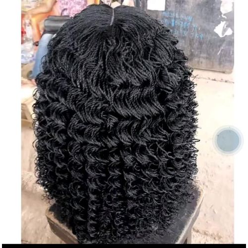 Lace front long curly twisted wig