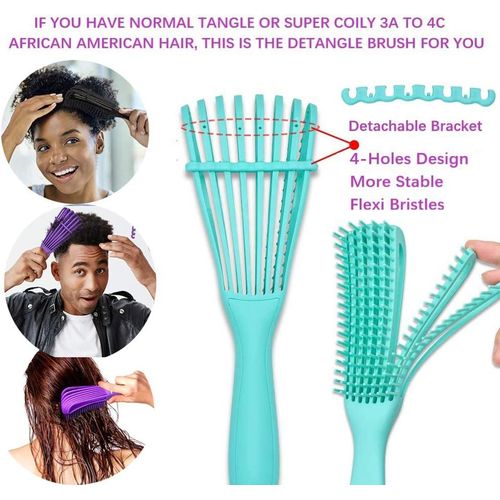 2 in 1 Detangler & Styler Hair Brush Turquoise