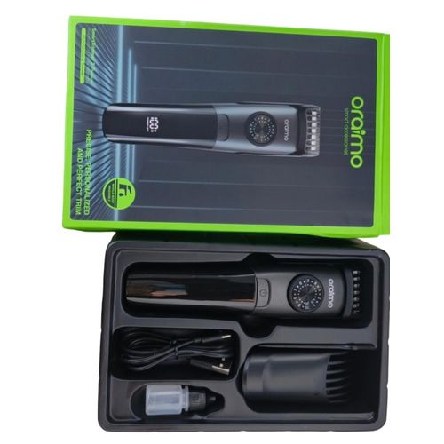 Oraimo Professional Rechargeable Hair & Beard Trimmer – Precision Grooming Tool for Men with Adjustable Length Settings, Sharp Stainless Steel Blades, Long Battery Life, USB Charging, and Smooth Silent Operation – Perfect for Home or Barber Use