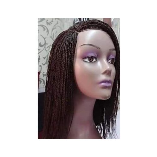 Short Twisted Braids Wigs With Closure Black