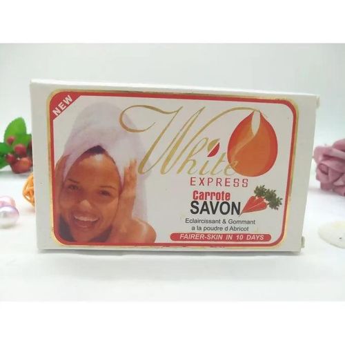 white express Carrot Lightening & Exfoliating Soap with Apricot Powder-250g