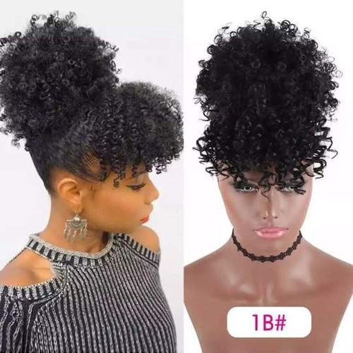 Afro-kinky-naturally-curly-easy-pineapple-ponytail + FREE GIFT