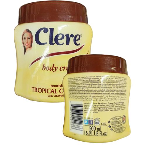 Clere Nourishing Tropical Coconut With Vitamin E + A Body Creme nk