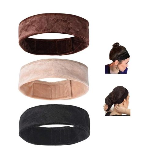 3 Pack Velvet Wig Grip Headbands Scarf Head Hair Band Extra Hold Wig Adjustable Fasterners