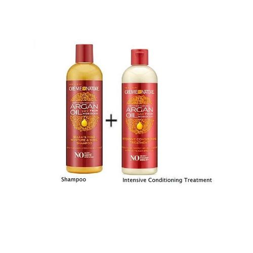 Creme Of Nature Nourish & Shine Shampoo20oz + Intensive Conditioning Treatment20oz