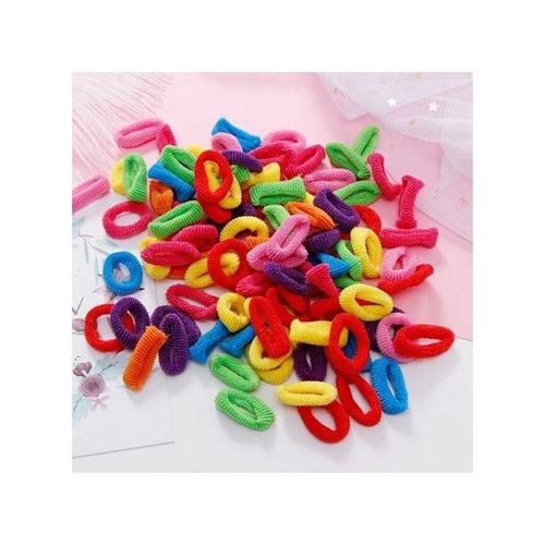 100Pcs Colorful Small Elastic Hair Bands Assorted Colours