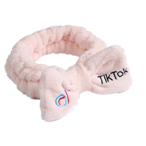 Fleece Fuzzy TIKTOK Women Stretchy Tight Fit Headband - Pale Pink