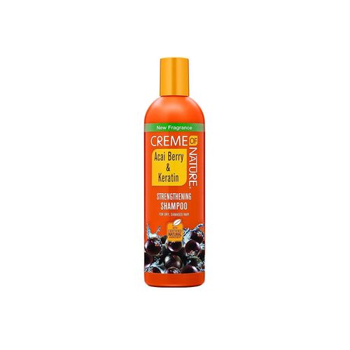 Creme Of Nature Strengthening Shampoo, Acai Berry & Keratin Formula for Dry Damaged Hair