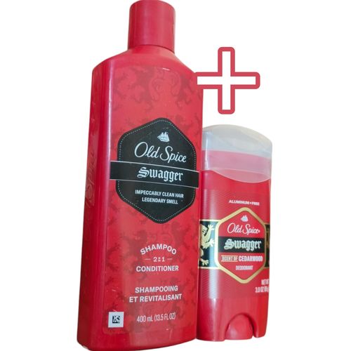 Old Spice Swagger Shampoo 2 In 1 Conditioner + Swagger Cedarwood Scent Deodorant