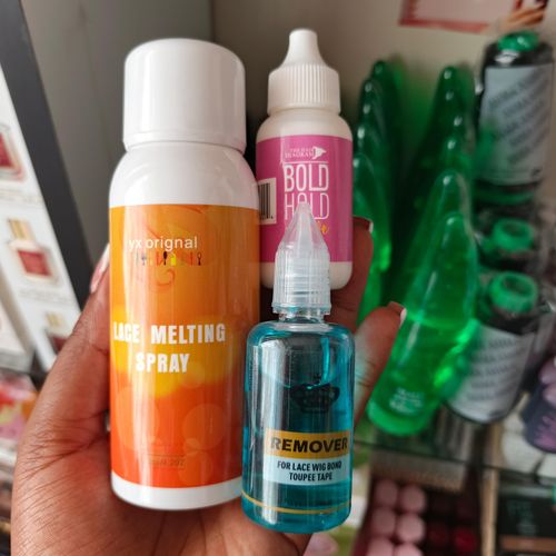 3pcs Lace Melting Spray, Bold Hold Glue, Remover