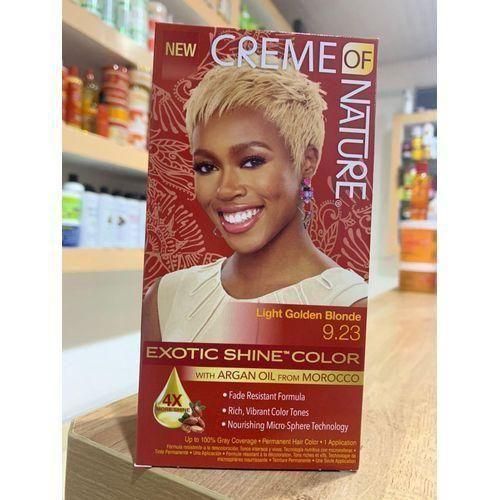 Creme Of Nature Exotic Shine Light Golden Blonde 9.23 With Argan Oil From Morocco Hair Color
