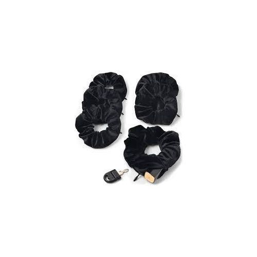 Black Hair Scrunchies Ponytail Holder - 6pcs
