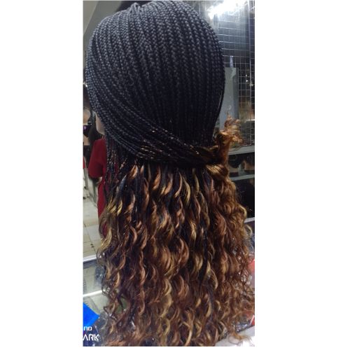 Long Curly Synthetic Braided Hair Wig