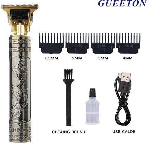 GUEETON Vintage T9 Dragon Rechargeable Metal Hair Clipper Gold