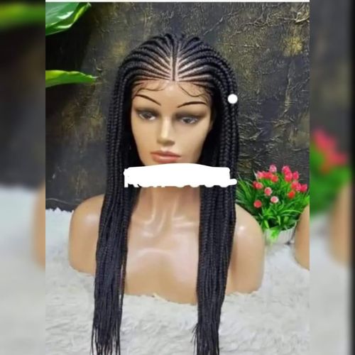 Fashion Classic 4 By 4 Closure Braided Lines Wig