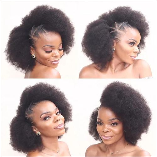 Fashion Idol Afro Kinky Hair Bundle STYLE ICON Human Nature M AFRO KINKY 18" color M2 Human Extension 65 G In A Pack Hair Extension For Women