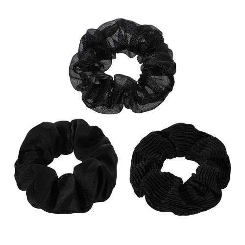 Miniso Pure Colored Large Hair Tie 3pcs - Black