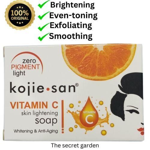 Kojie San Vitamin C Skin Lightening Soap 1pc - Original Kojic Acid Soap- Brighten, Even Tone, and Revitalize Your Skin