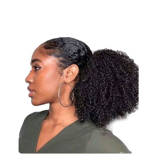 Spring Curls Hair Bun Extension Black