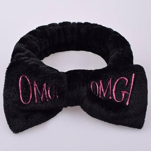 Headband Fleece Fuzzy Women Stretchy Hair Cute Soft Wear - Black