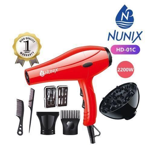 Nunix 2200W Blow Dry Hair Dryer With Accessories.