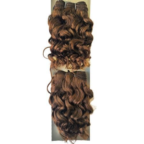 Fashion Idol Human STYLE ICON Nature Curly Hair Bundle HH NATURE CUTEST CURL 8" Brown color 30 Human Nature Hair Extension 2 PCS In A Pack Hair Extension For Women