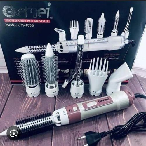 Gemei 7 In 1 Styler/Dryer/Hair Straightener/Curler