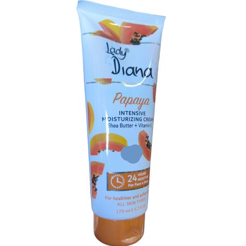 Lady Diana Papaya Intensive Moisturizing Cream Shea Butter + Vitamin E For Healthier & Softer Skin bc