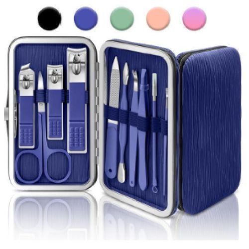 SunPower Manicure Set In Zip Around Pouch 10Pcs/Set