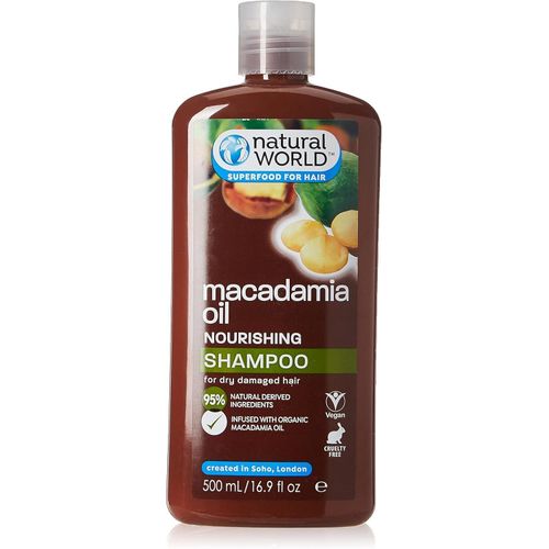 Natural World Macadamia Oil Ultra Nourishing Shampoo, 500 ml
