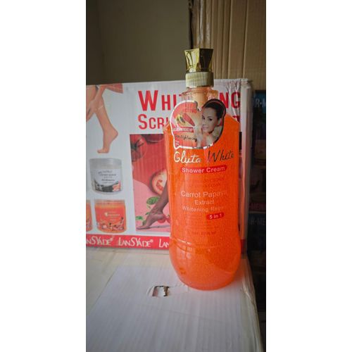 Gluta White WHITE SHOWER CREAM CARROT PAPAYA EXTRACT whitening repair 5 in 1-2000ml