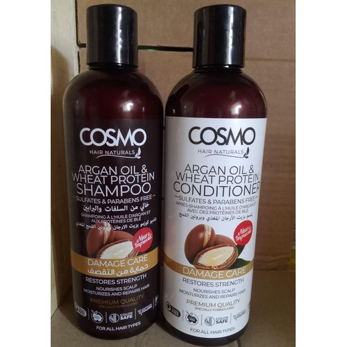 Cosmos GENTLE DAILY CARE ARGAN OIL WHHEAT PROTEIN DUO SHAMPOO + CONDITIONER