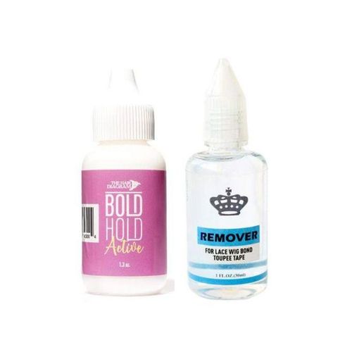 Bold Hold Adhesive Wig Glue For Poly And Lace Wigs And Hairpieces + Wig Remover.