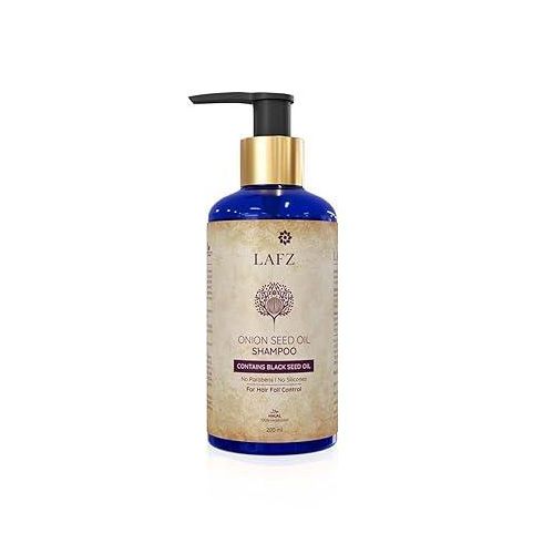 Lafz Onion Seed Oil Shampoo for Hair Fall Control With Red Onion Seed Oil, Black Seed Oil and Vitamin E