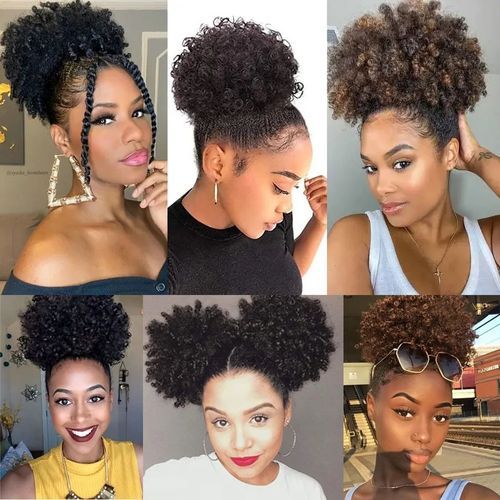 Beauty Afro Hair Bun Ponytail Hair Extension+FREE COMB