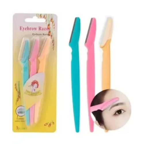 3PCS Eyebrow Razor Set – Face & Eyebrow Shaper, Stainless Steel Blade, Smooth Hair Removal