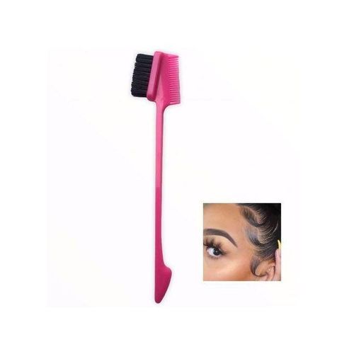 Double Sided Smooth Eyebrow Edge Control Mini Brush-pink