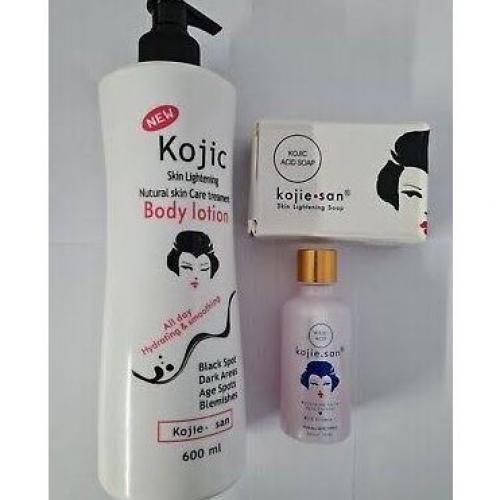 Kojic Acid Skin Lightening & Brightening Kojic Lotion, Serum &Soap