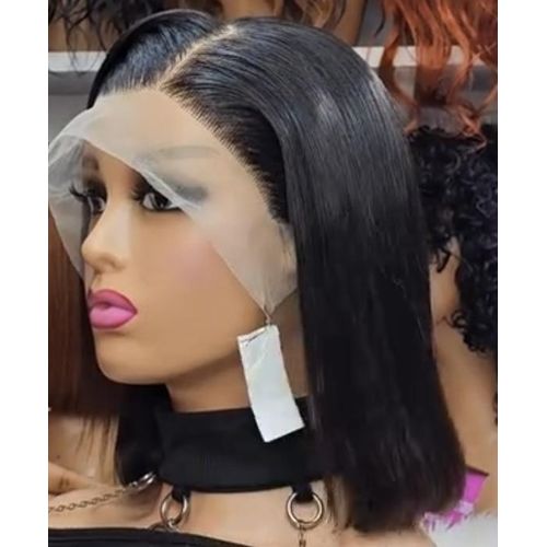 Fashion Classic Frontal Semi human Bob wig